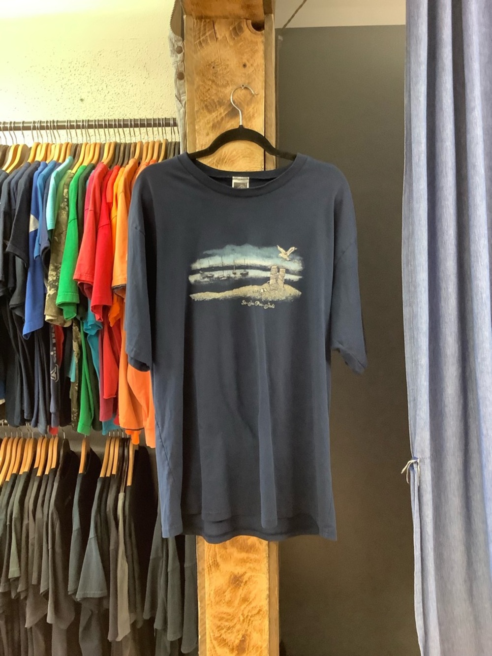 Vintage st Jean Paul graphic navy t-shirt